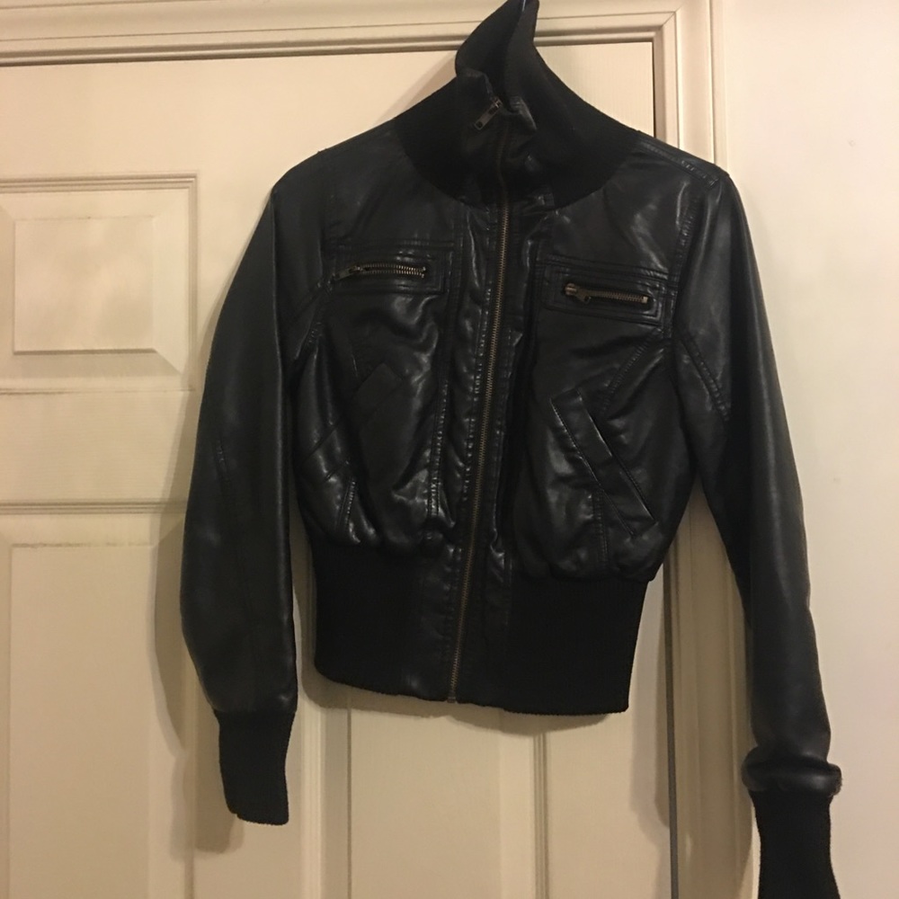 Leather bomber jackets